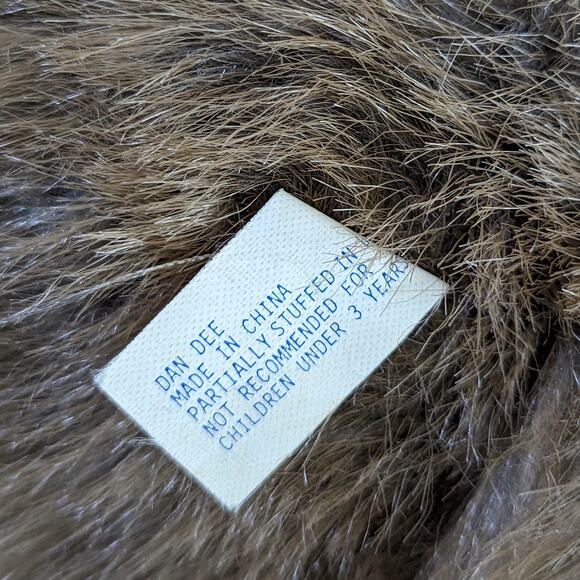 Vintage Dan-Dee Jumbo Brown Teddy Bear Plush 26" Huge Leather Nose Lovey VTG - Picture 8 of 10